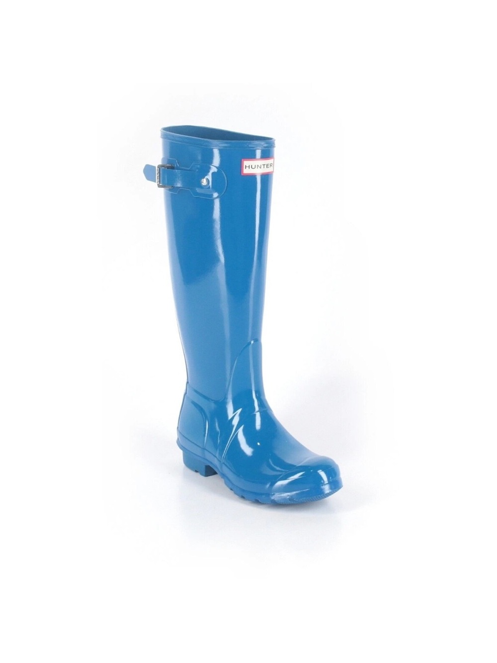 Hunter Women’s Glossy Knee-High Rain Boots in Blue size 8 - Picture 8 of 11